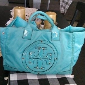 TORY BURCH ELLA TOTE- Aqua